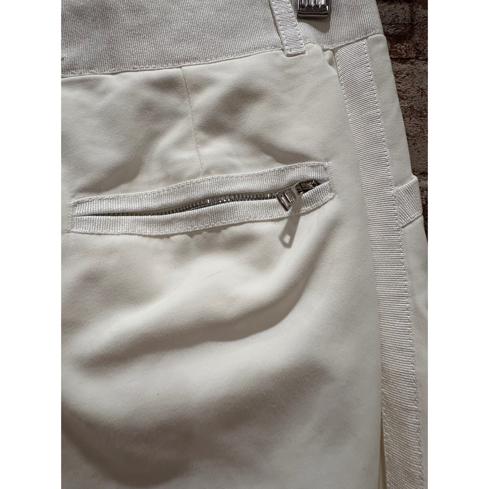 Dolce & Gabbana Grosgrain Trim Tapered Ankle Zip Trousers Cream IT 40 US 4 - Picture 8 of 14